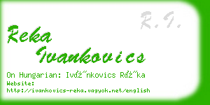 reka ivankovics business card